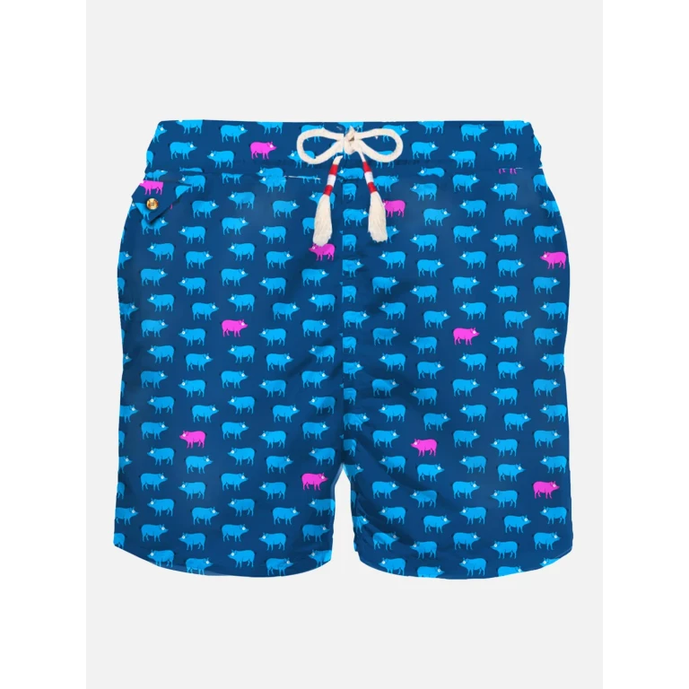 MC2 Saint Barth Lighting Pig Print Swim Shorts