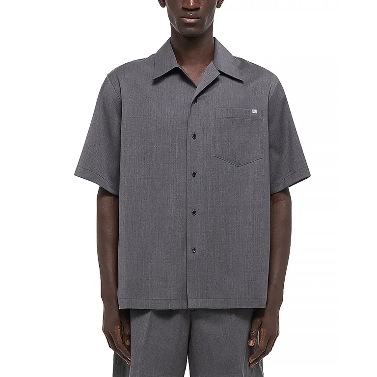 Helmut Lang Boxy Short Sleeve Camp Shirt