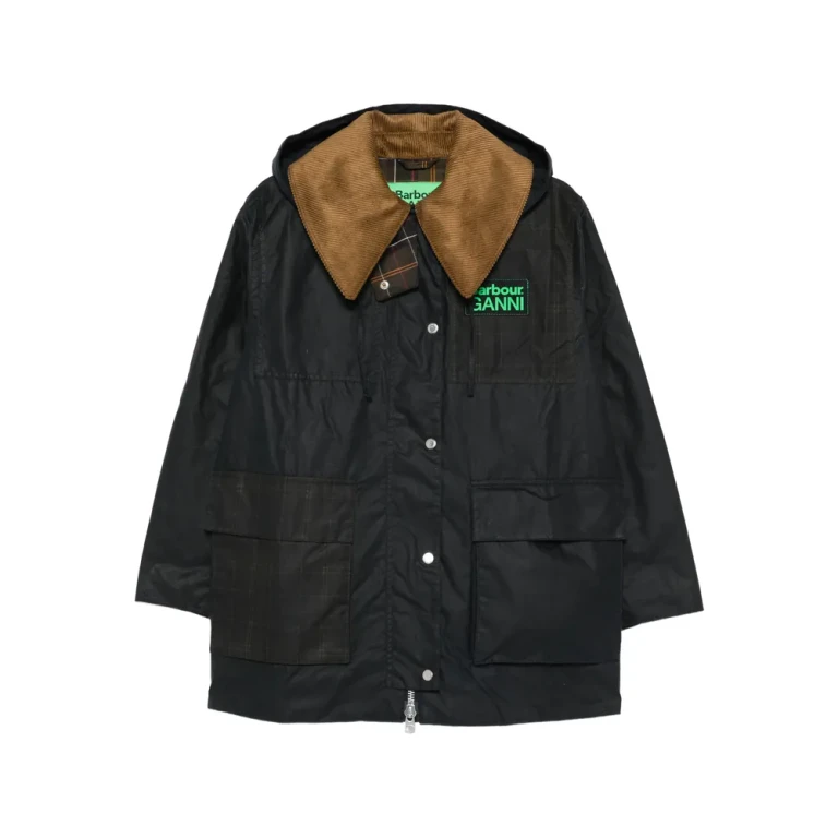 Barbour X Ganni X Ganni Waxed Duffle Coat