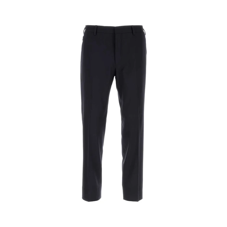 Prada Navy Blue Stretch Wool Pant Blu Eawv Pantaloni - Men