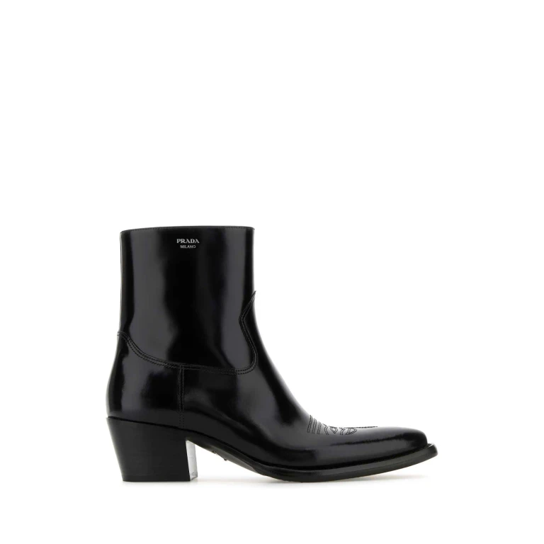 Ganni Black Leather Boots