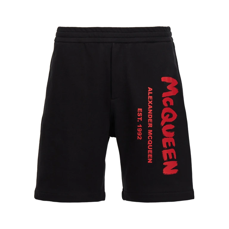 Alexander McQueen Black Cotton Bermuda Shorts - Men