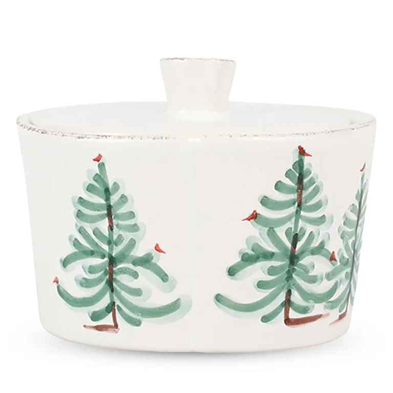 Vietri Lastra Holiday Sugar Bowl
