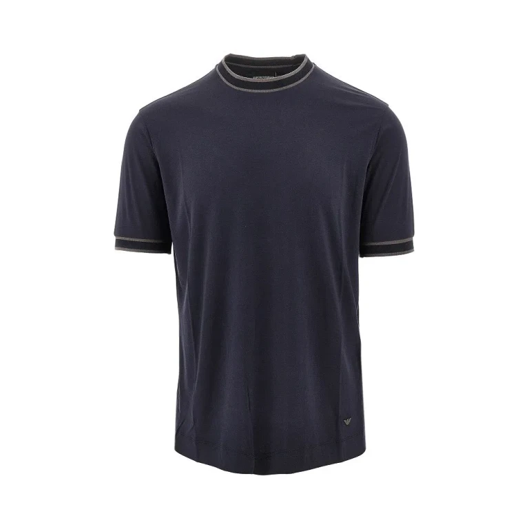 Emporio Armani Herren T-Shirt aus Seiden-Jersey-Mix