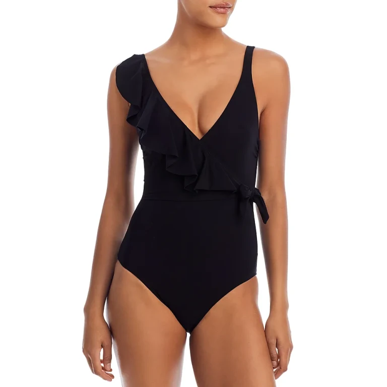 Profile by Gottex Ruffle Wrap Front Tummy Control One Piece Swimsuit