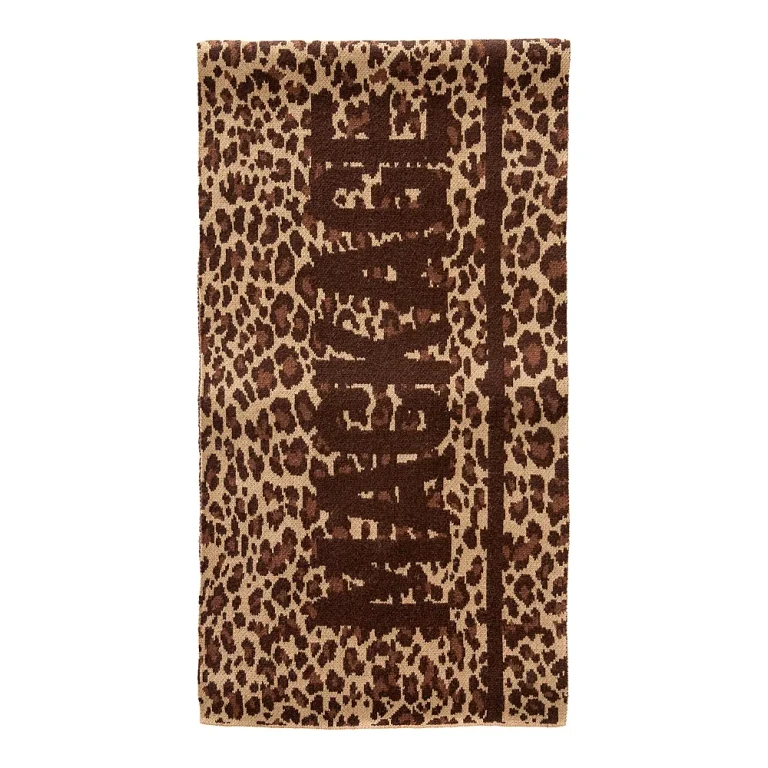 Mackage Juno-a Leopard Print Jacquard Knit Scarf