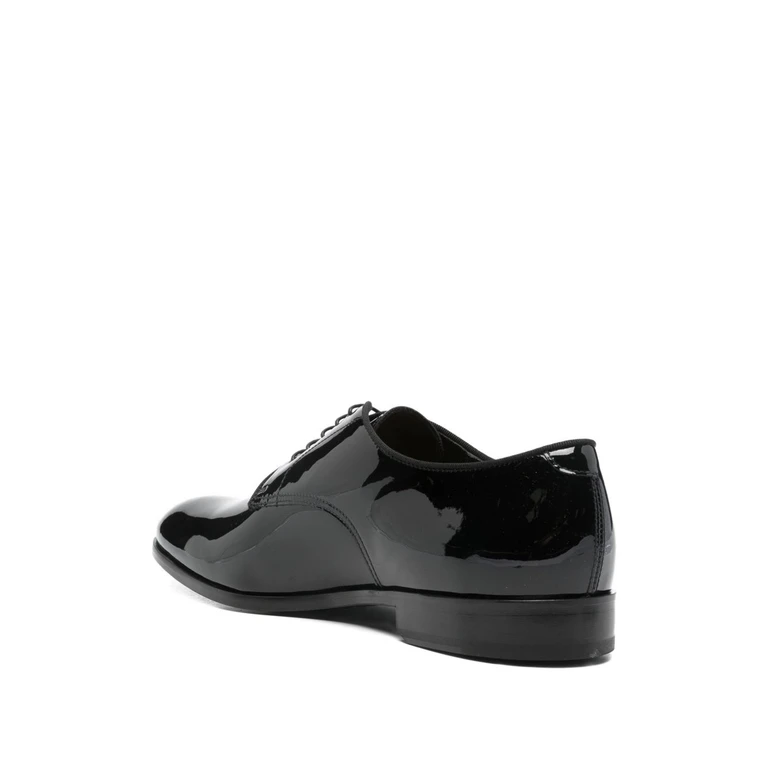 Doucal'S Doucals Flat Shoes Black Patent Leather Upper - Men