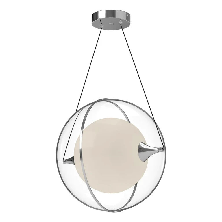 Chrome LED Pendant from the Aries Collection