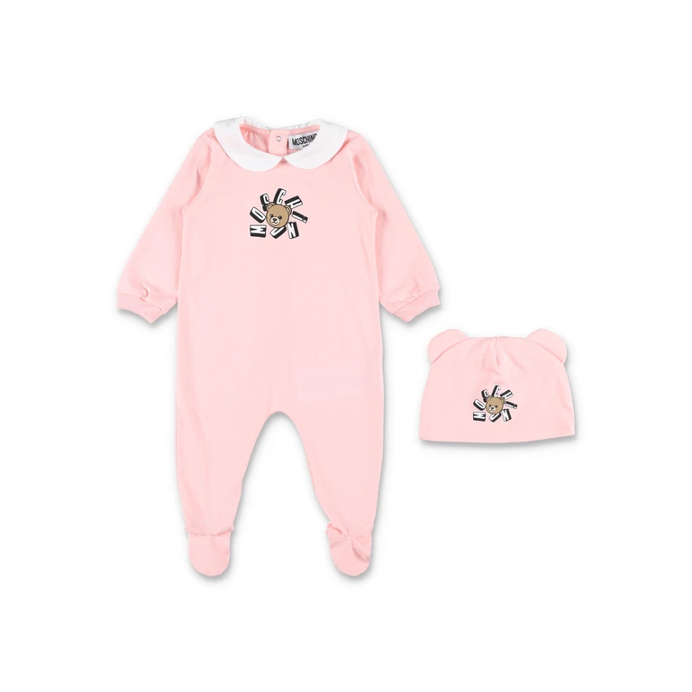 Moschino Kids Moschino Baby cotton Teddy set Sugar Rose - Kids