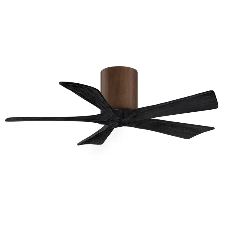Irene 6-Speed DC 42" Ceiling Fan in Walnut tone with Matte Black blades