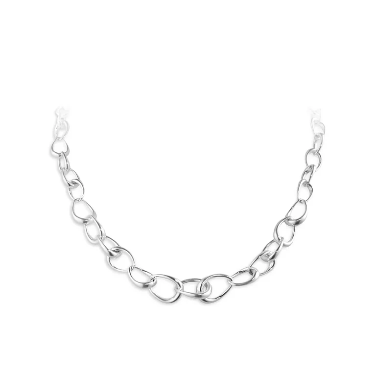 Georg Jensen Sterling Silver Offspring Link Necklace, 17.72