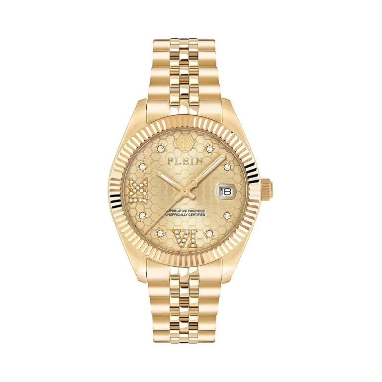 Philipp Plein Date Superlative Crystal Watch, 34mm