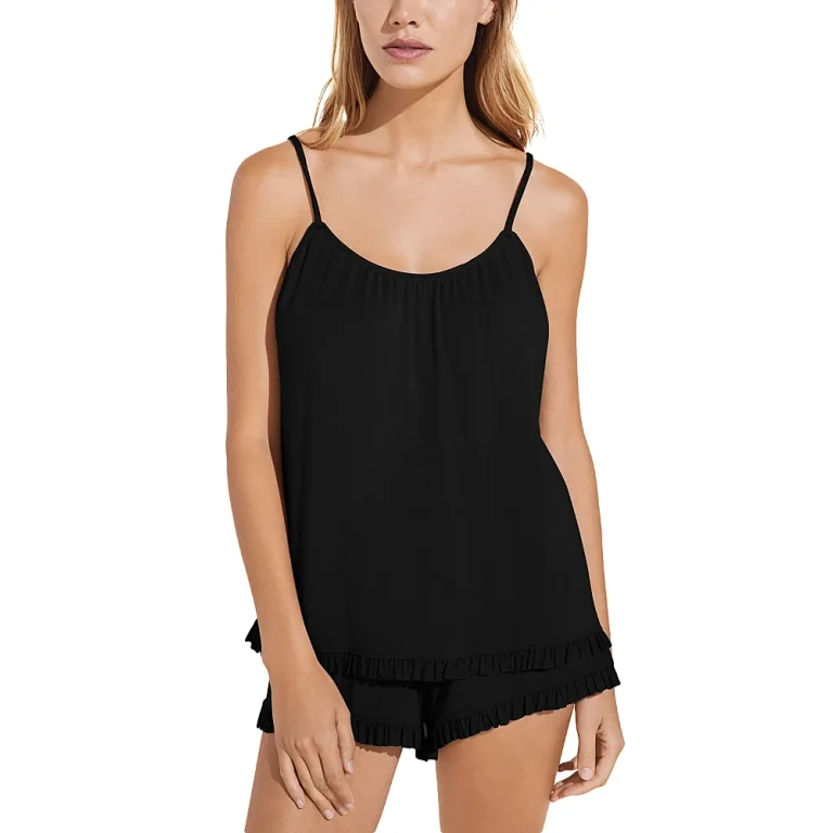 Eberjey Gisele Ruffled Trim Short Pajama Set