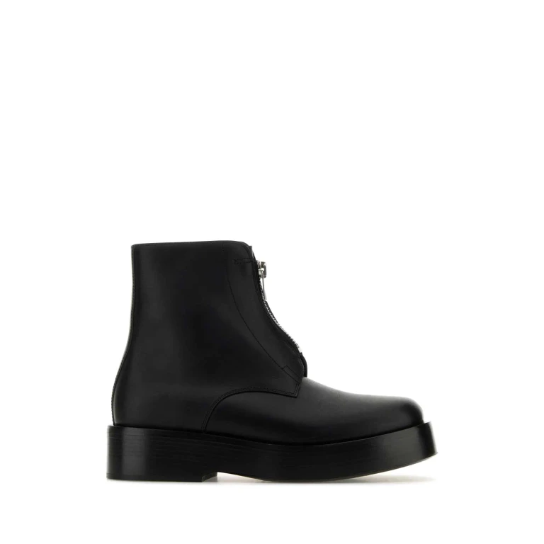 Bottega Veneta Black Leather Torino Ankle Boots