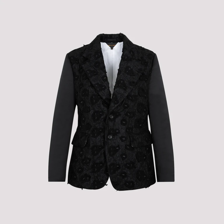 Comme Des Garçons Jacket Black Wool Decoration - Women