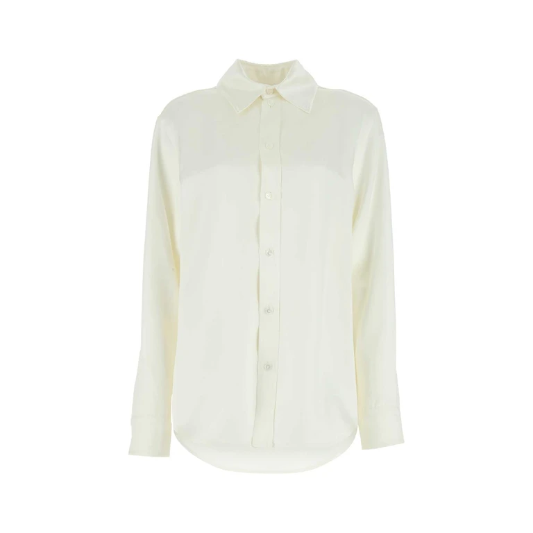 Bottega Veneta Ivory Satin Shirt 9071 Exterior: Viscose Silk Camicie - Women