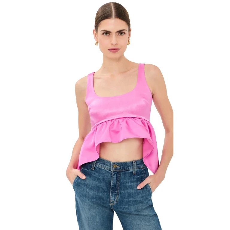 Azeeza Esme Satin Top Fuchsia L