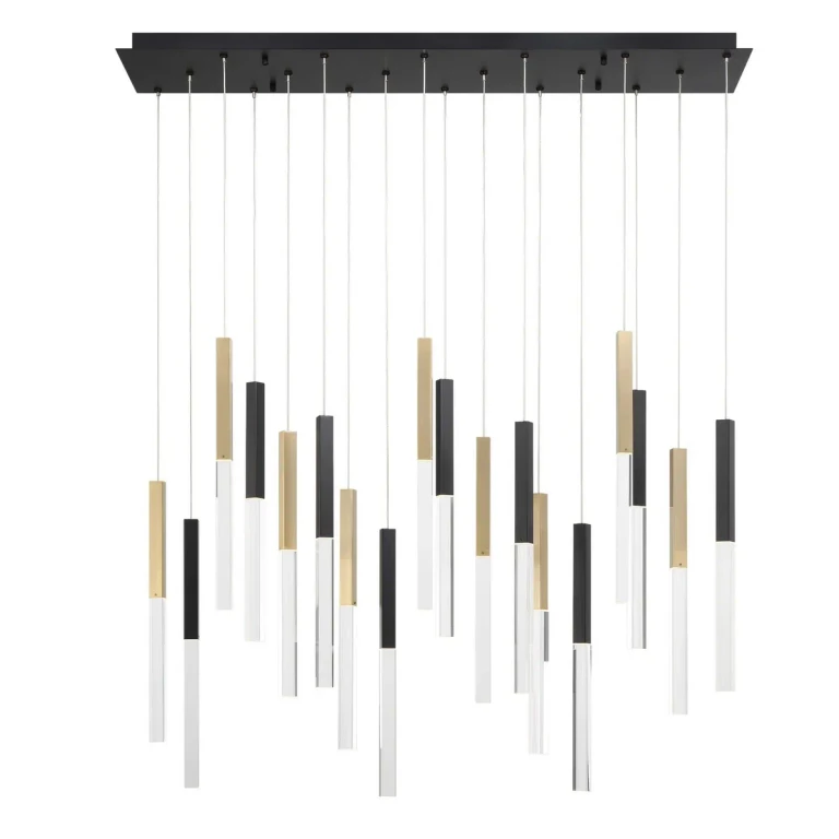 Gold-Black LED Chandelier from the Benicio Collection