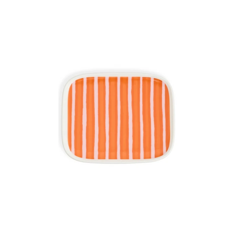 Marimekko Oiva Piccolo Plate White/Pink/Orange One Size