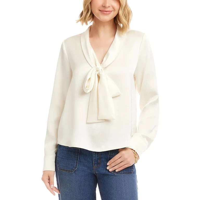 Karen Kane Satin Bow Top