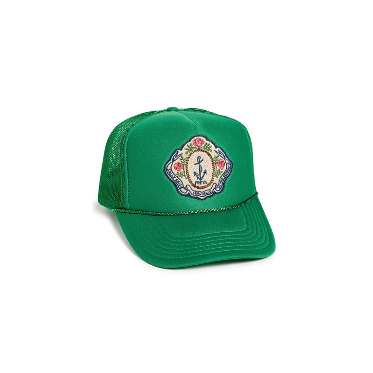 Freya Trucker Hat, Sally Sells Seashells Green One Size
