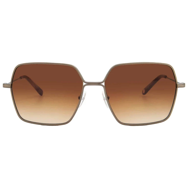 Garrett Leight MEADOW SUN Brunette Square Ladies Sunglasses 4067 ATG-VINBRT/BRNTG 56