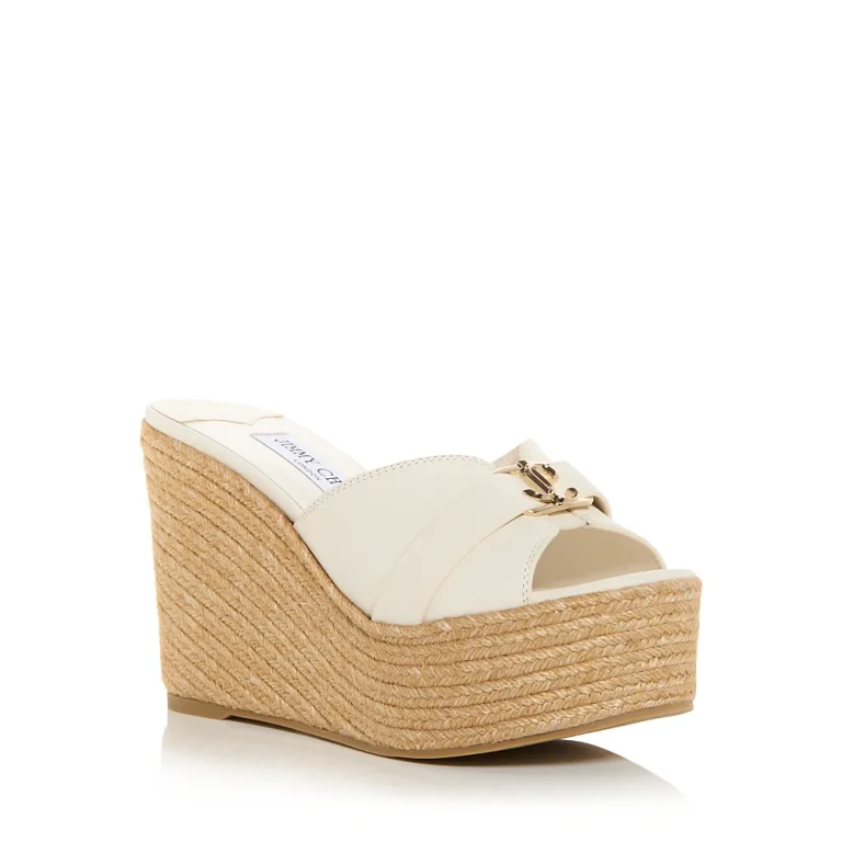 Jimmy Choo 여성 Leda 에스파드리유 웨지 샌들
