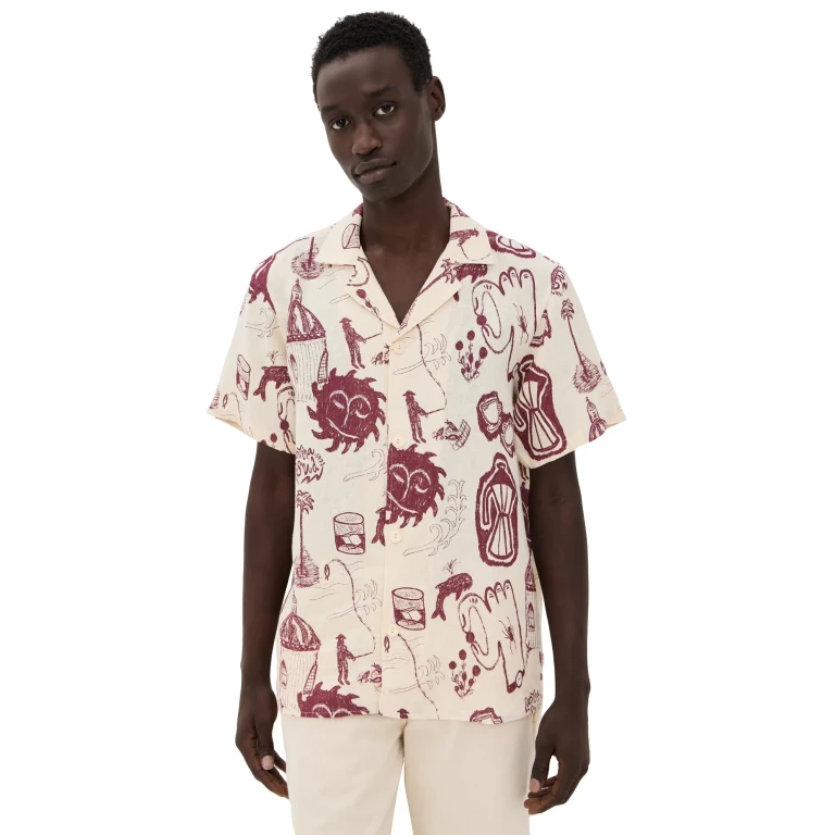 OAS Cantina Cuba Linen Shirt White S