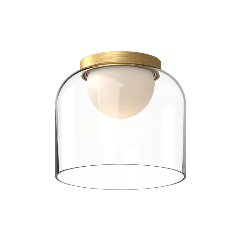 Brushed Gold Clear LED Flush Mount from the Cedar Collection