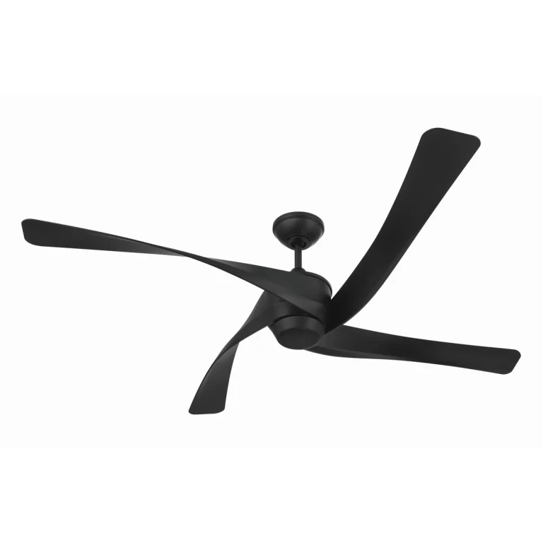 Flat Black 58" Ceiling Fan from the Venn Collection