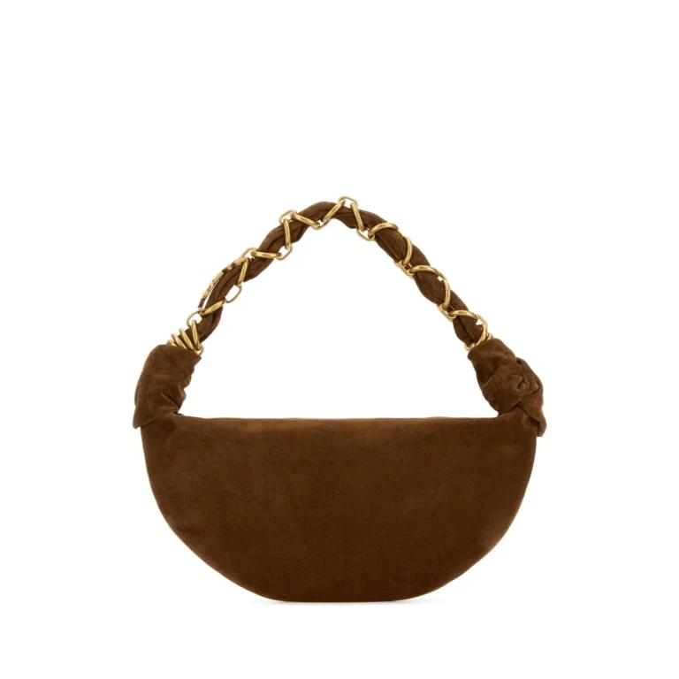 Saint Laurent Brown Suede Amalia Shoulder Bag