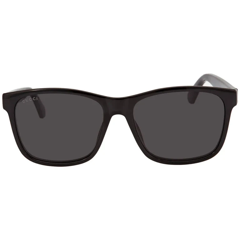 Gucci Grey Rectangular Mens Sunglasses GG0746S 001 57