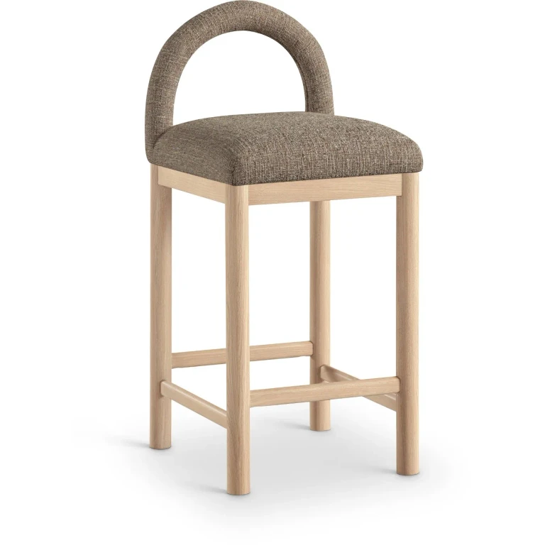 Conrad Brown Upholstered Counter Stool