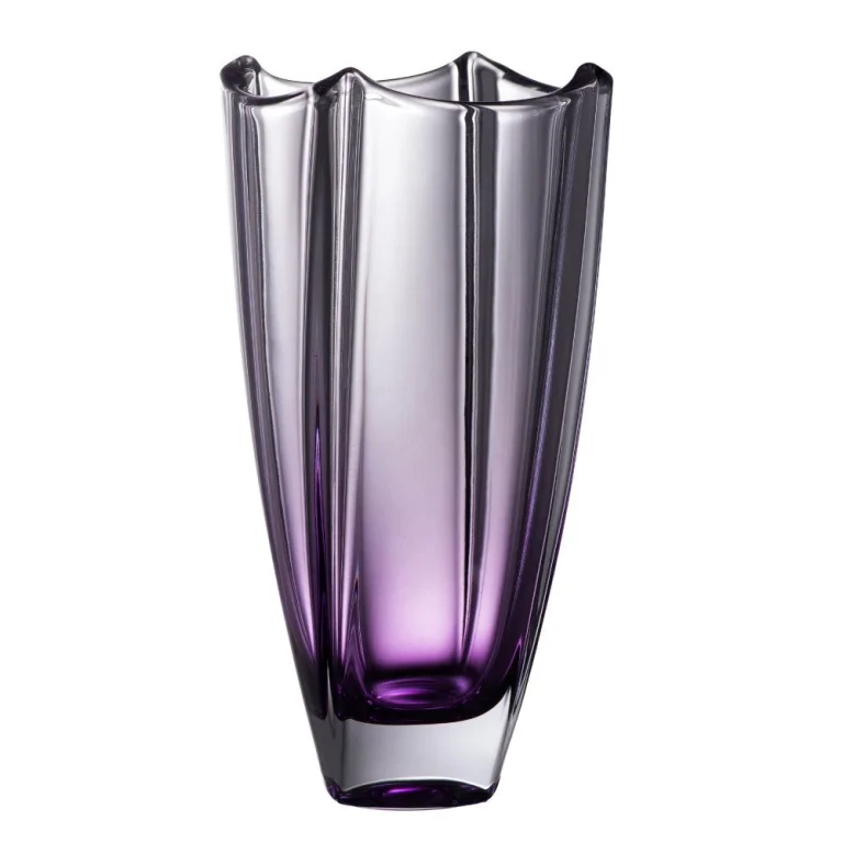 Galway Crystal Amethyst Dune 10" Square Vase