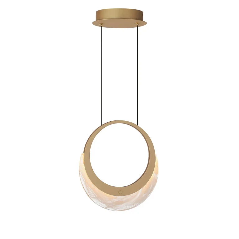 Gold LED Pendant from the Lyra Collection