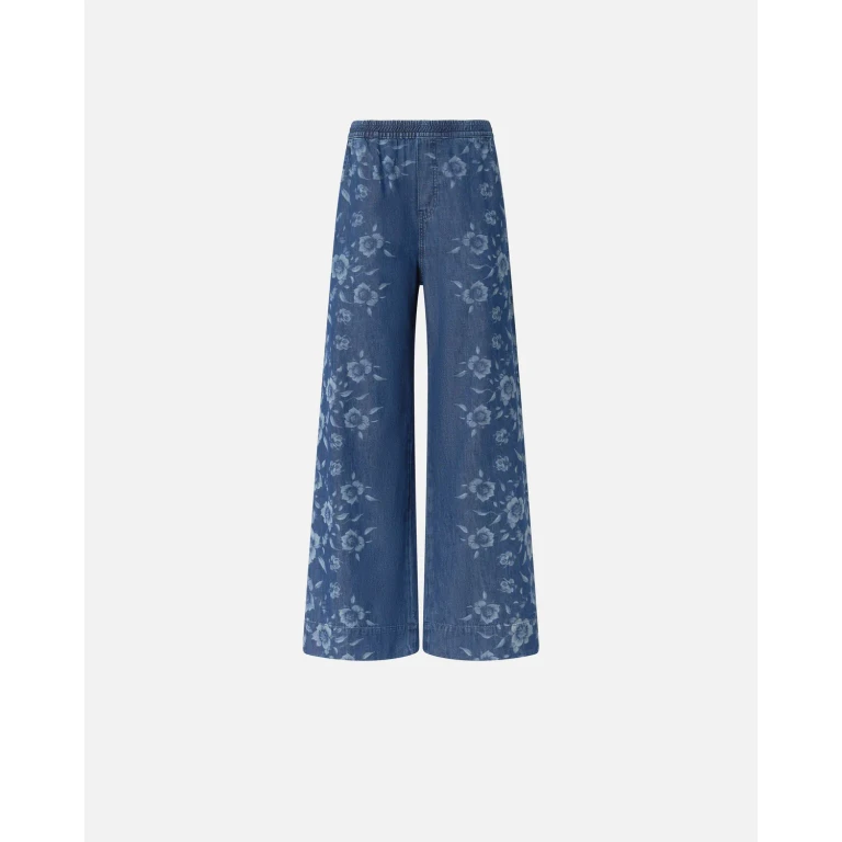Pinko Calça jeans floral