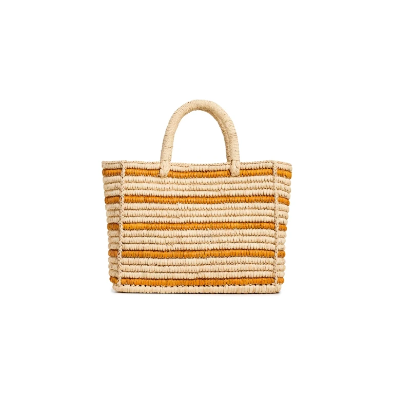 Hat Attack Juli Stripe Bag Natural/Tobacco One Size