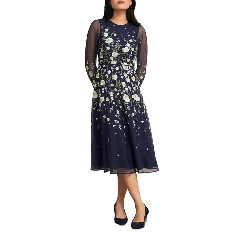 Hobbs London Lois Embroidered Dress