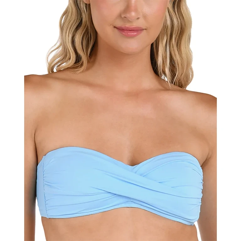 La Blanca Twisted Bandeau Bikini Top