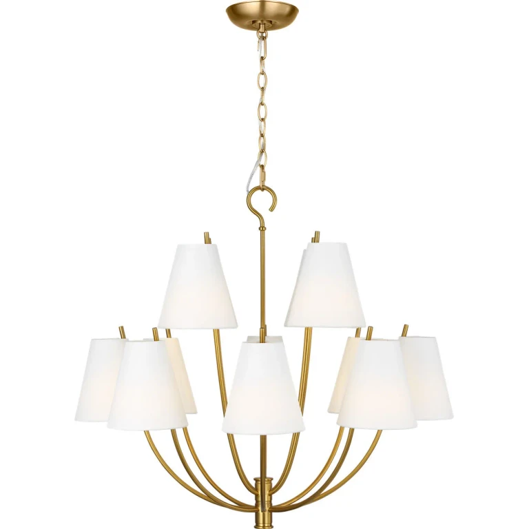 Burnished Brass Chandelier from the Marina Collection