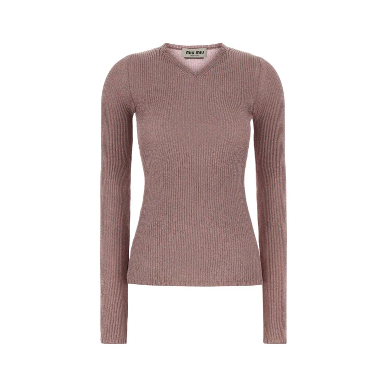 Miu Miu Pink Viscose Blend Top