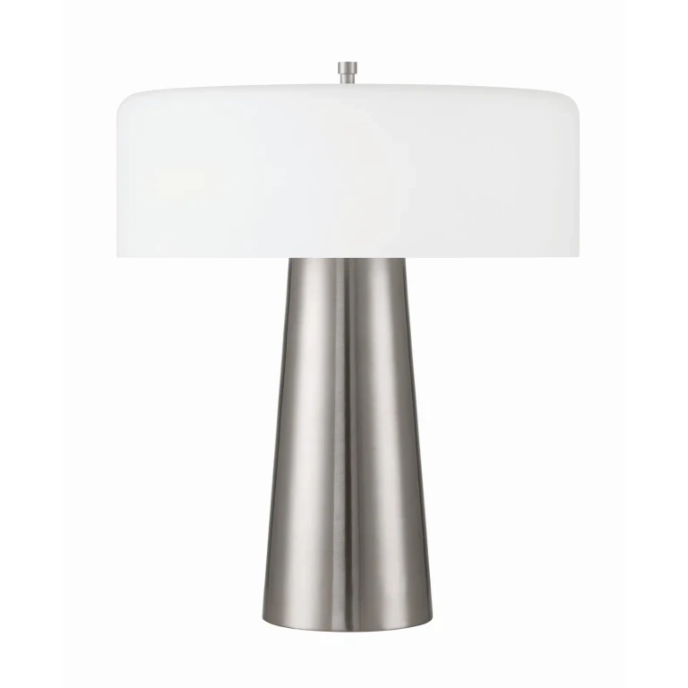 Brushed Polished Nickel LED Table Lamp from the Table Lamps Collection