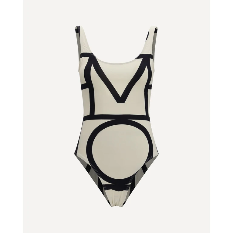 TOTEME Monogram one-piece Swimsuit Female S