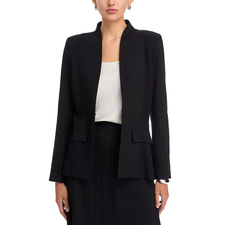 Misook Long Sleeve Ponte Jacket