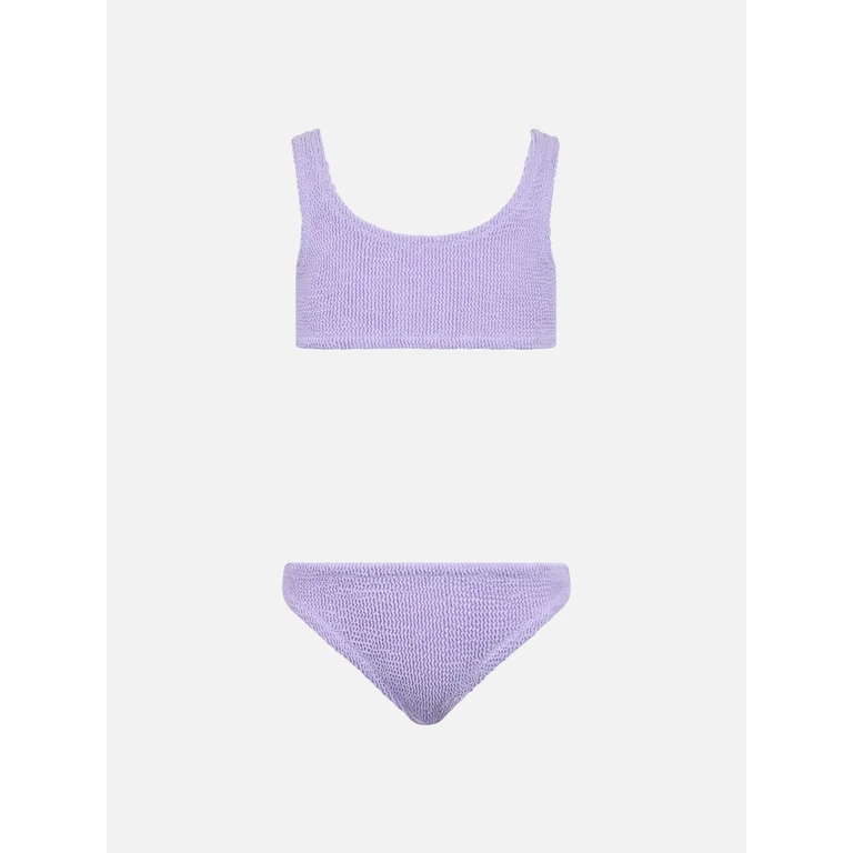 Mc2 Saint Barth Lilac Crinkle Classic Bralette Bikini Baker Pink