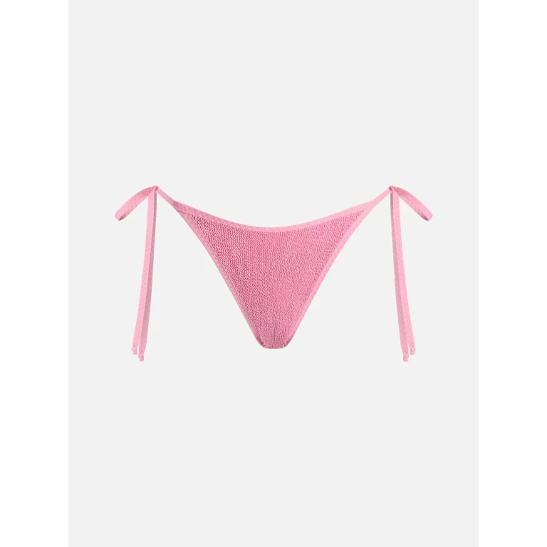 MC2 Saint Barth Pink Norah String Crinkle Cheeky Swim Briefs
