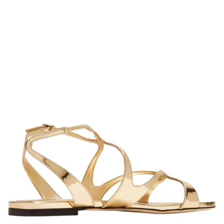 Jimmy Choo Ayla Flat Leather Sandals