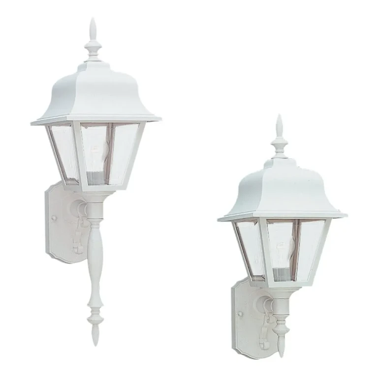 White One Light Outdoor Wall Lantern from the Polycarbonate Outdoor Collection