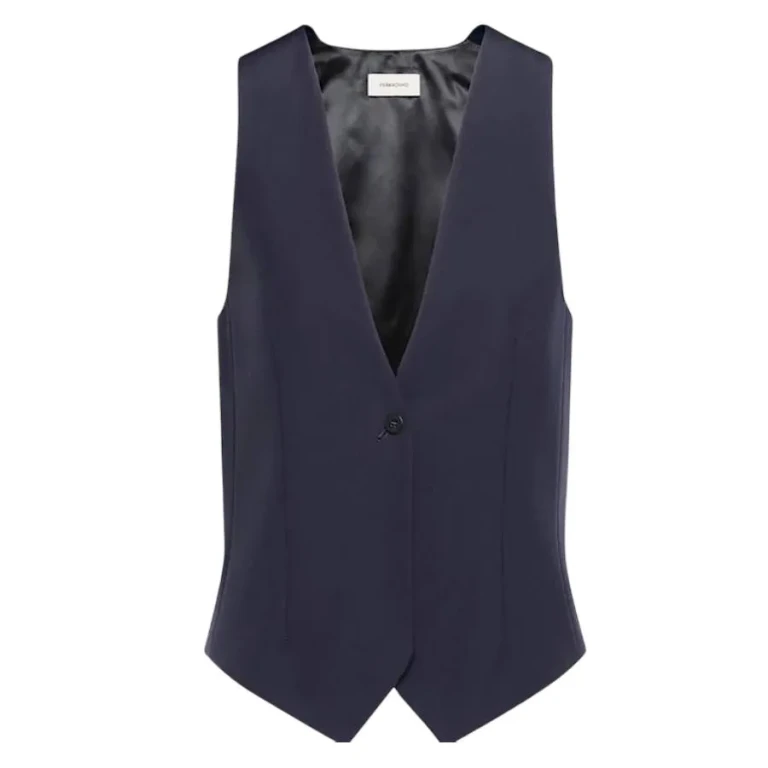 Ferragamo Virgin Wool Vest, Brand Size 46 ( US Size 12 )
