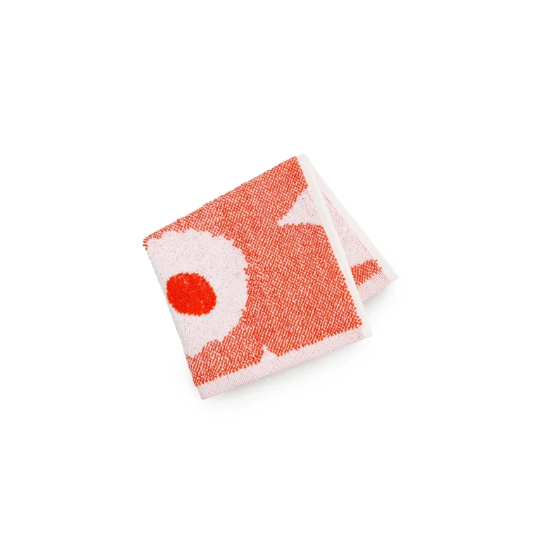 Marimekko Unikko Mini Towel Off White/Orange/Red One Size